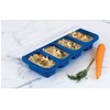 HIC Kitchen Prep-N-Freeze Portion Tray with Lid, Collapsible European-Grade Silicone,