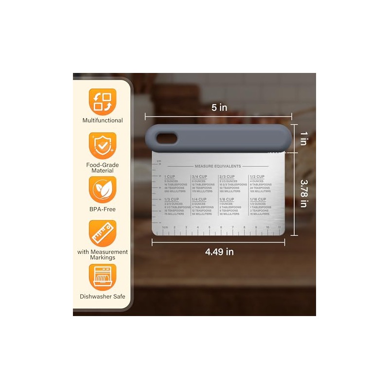 Raspador de banco para cocina, juego de 2, raspador de