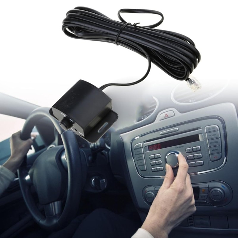Vkyipg Car Amplifier Volume Control Cable with Stereo Bass Knob