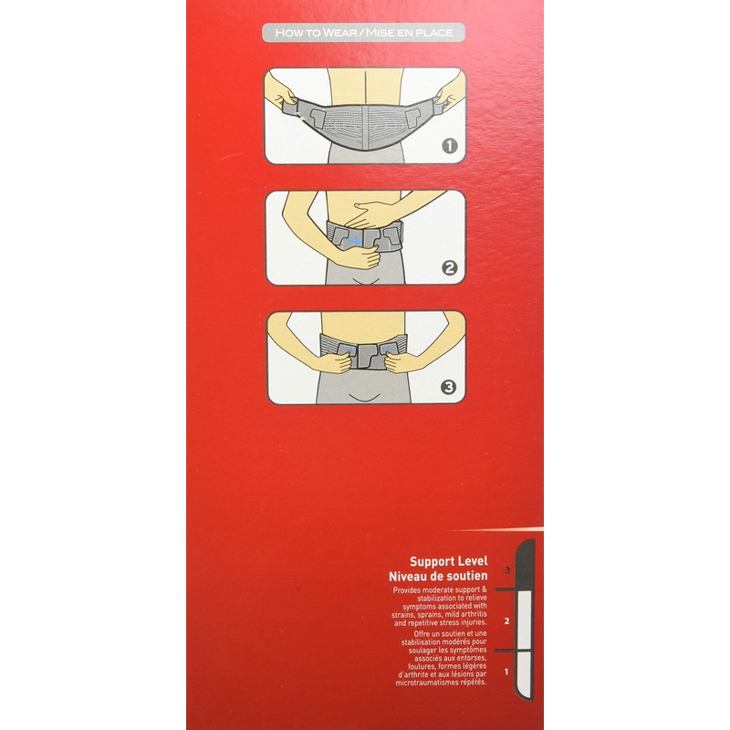 Tensor Back stabilizing Support, 209655-C, Grey, Large/X-Large, 1 Per Pack