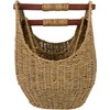Trademark Innovations 12.2" & 9.4" Seagrass Baskets with Wooden Handles