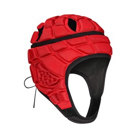 DGYAO Rugby Headguard, Kids Boys Protective Headgear, Padded Gear Helmet For Head Protection Red YS