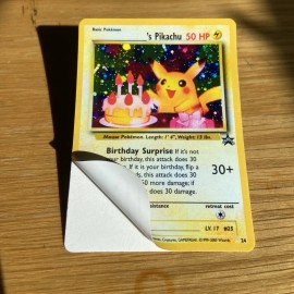 Birthday Pikachu Sticker - Great Bday Gift/Favor - DIY Customizable - Pokémon