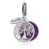 KunBead Purple 18 inch Dainty Family Tree of Life Sparkling