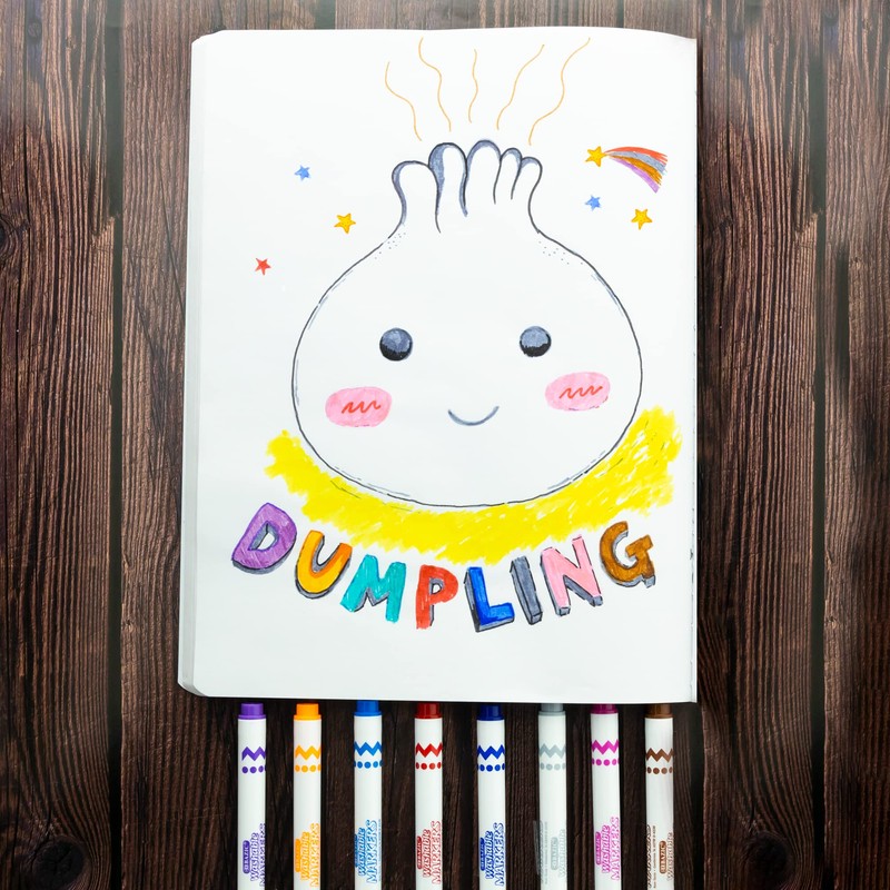 BAZIC Products 10 Color Fine Line Washable Markers (1224-24P)