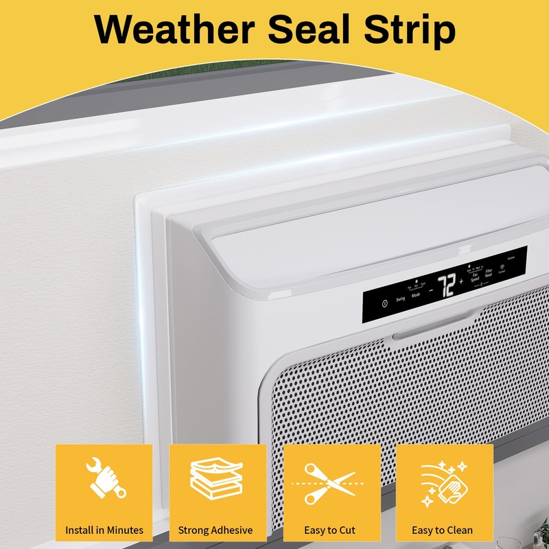 Powrocket 20Ft Weather Sealing Tape for Window Air Conditioner Side
