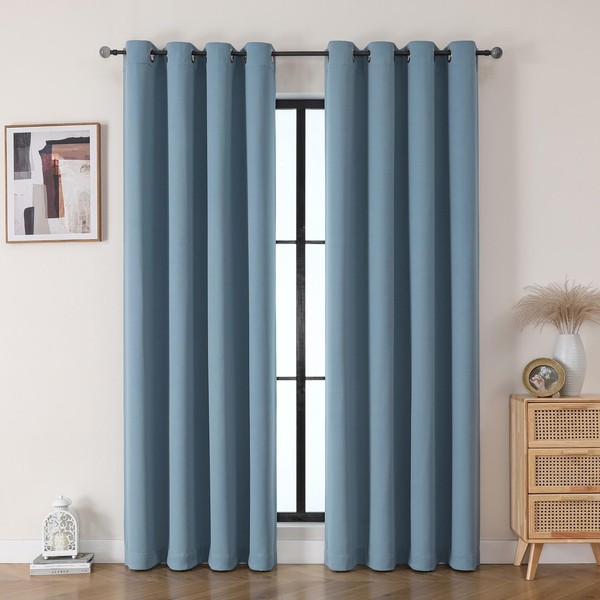 FLYFUN Grommet Blackout Curtains for Bedroom and Living Room -