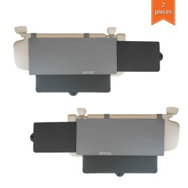 Car Visor Sunshade, WANPOOL Car Visor Anti-Glare Sunshade Extender for Front Seat Driver and Passenger - 2 Pieces (Gray)