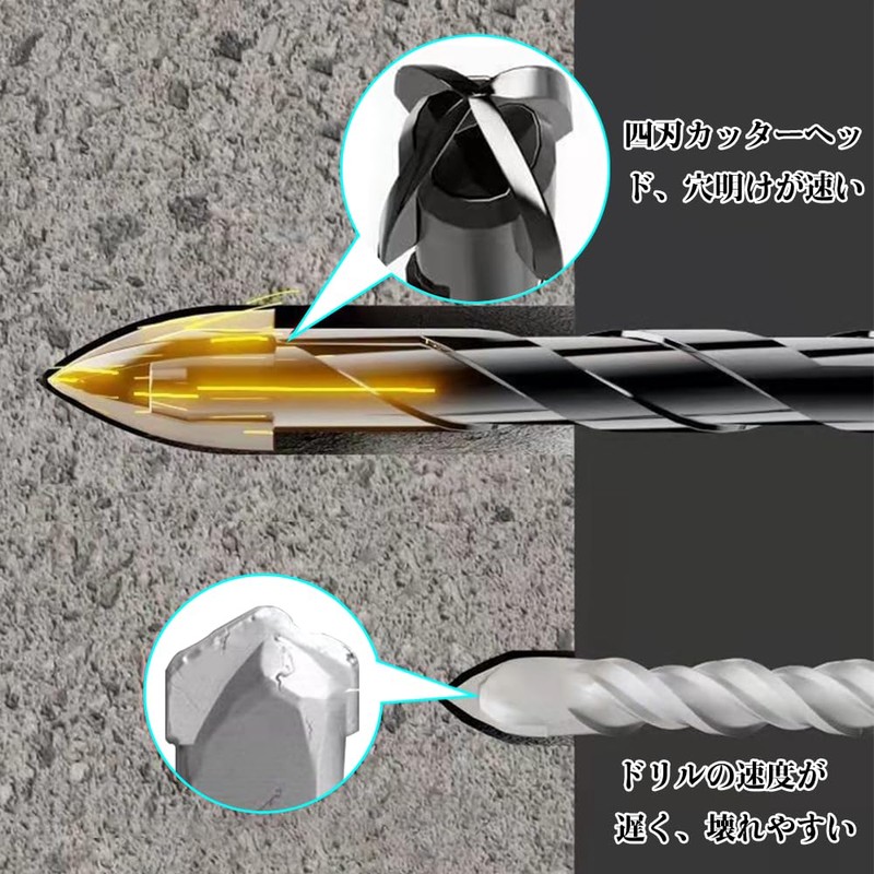 Concrete Drill Bit, Glass Drill Bit, Tile Drill Bit, Hexagonal