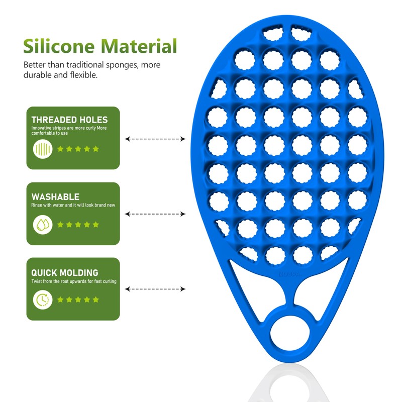 KOUPA Magic Silicone Curly Hair Brush, One Piece Twist Curl