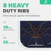 JEAREY 9 ft 3 Tier Outdoor Patio Umbrella with Push