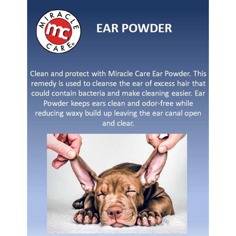 Miracle Care Ear Powder for Dogs and Cats, 12 Grams,