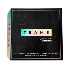 E X I N Teams - Mimic Board Game | 4-20 Players | 30-45 Minutes Game | 180 Double Cards | 5 Rounds for Maximum Words | Gestures / Sounds/Drawings | Gift | +16 Years