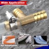 GOLD DEER 2PS 3/8" Brass Barb Tee Fittings ID Hose