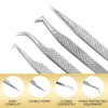 OMANIA Eyelash Extension Tweezers Set 4PCS – Lash Tweezers Kit