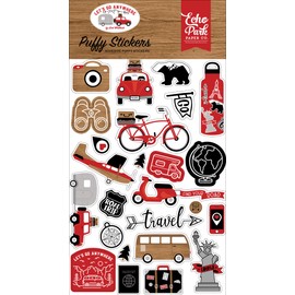 Echo Park Paper Company Let's Go Anywhere Puffy Stickers sitcker