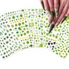 Yoksas Green Foliage Nature Nail Art Sticker Set - 6