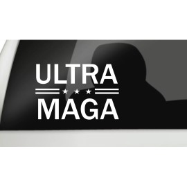 Sticker Tiger Ultra MAGA Decal Vinyl Sticker Auto Car Truck Wall Laptop White FJB 6" X 4"