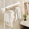 SWAWIS Clothes Airer White Wall Mounted Clothes Rail 90 cm
