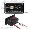 AMOMD 12V Bilge Pump Control Switch Panel 3 Way Manual/Off/Auto
