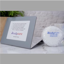 ibodycare 2-Way Vitrectomy Mirror with Ice Pack, 8 inch, for Eye Surgery Recovery, for Use with Proning, Seated Support Chairs, Desktop Units, Face Down Recovery