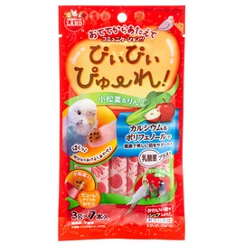 Marukan Pyupiyure Komatsuna & Apple, 0.1 oz (3 g) x 7 Bottles