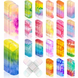 Panelee 120 Pcs Kids Bandages Bulk Cute Cartoon Flexible Waterproof Breathable Bandages Strip Protect Cuts and Scrapes for Girls Boys Children Toddlers(Tie Dye Style)