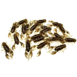 New (Qty 20) 1" Micro Craw Scented Finesse Drop Shot Crappie JIG Bluegill Brown CRAWDAD Lure Bait Fishing Equipment Set CE-0085DR