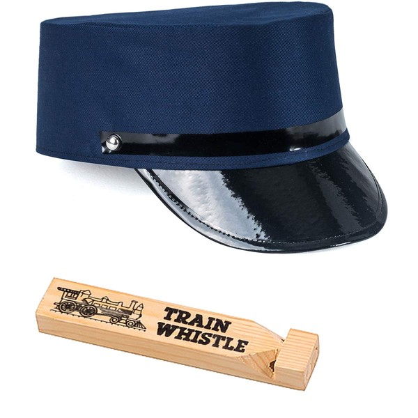 Tigerdoe Conductor Costume - Train Driver Costume - Conductor Hat - Train Engineer Costume - (2 Pc Set) Navy Blue