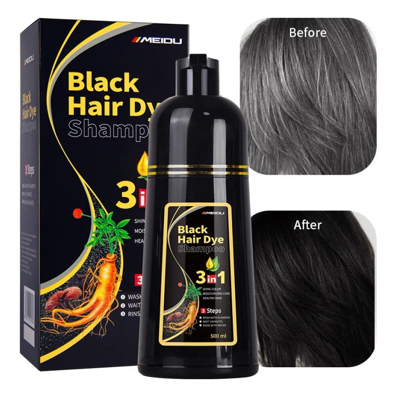 Shampoo Tinte Instantneo Cubre Canas Negro 500ml