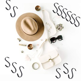 pamo Black s Hooks for Hanging Clothes - Set of 5 or 10-4.33" Large s Hooks Heavy Duty I Suitable as Clothes Rod Hooks, Hanging Hooks for pots, etc.