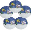 5 Pack Tissue Round Paper Lanterns Lamp Shade Party Decoration-