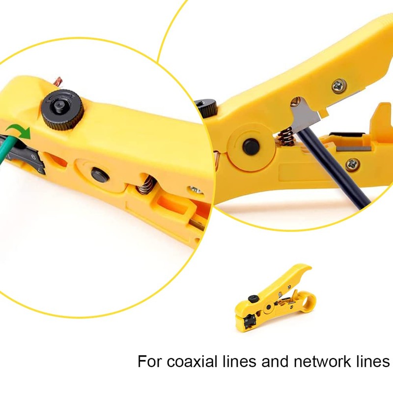 TAORANJU Coaxial Cable Stripper Tool Data Cable Stripper Tool Adjustable