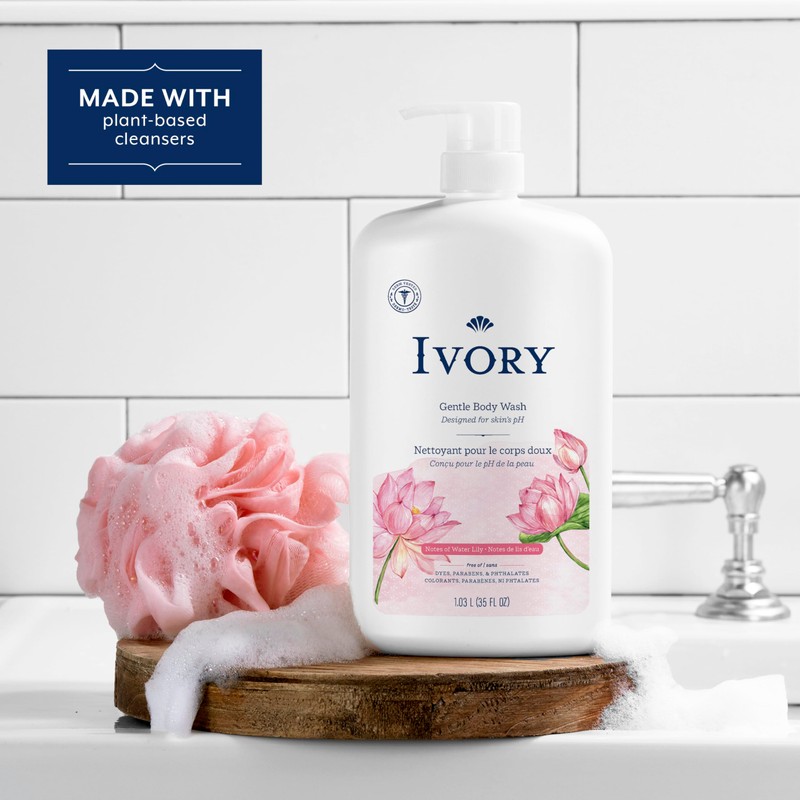Ivory Body Wash, Designed for the Whole Family, Gentle Formula,