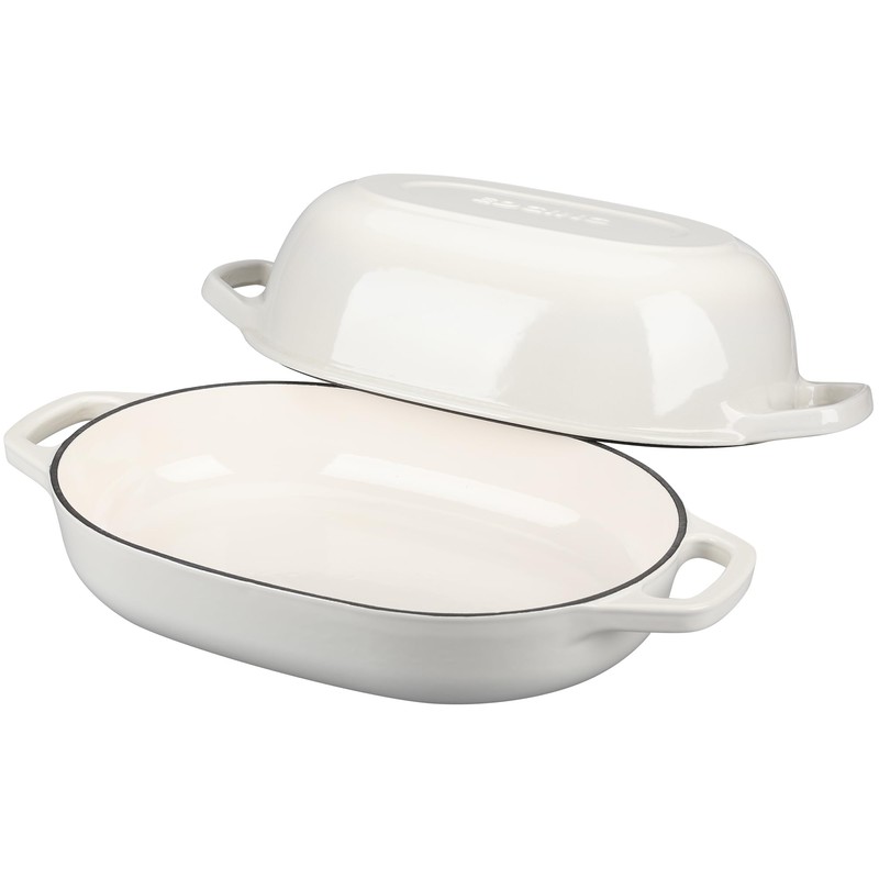 EDGING CASTING Enameled Cast Iron Dutch Oven Pot with Lid,