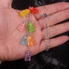 Creative Cute Gummy Bear Necklace Colorful Resin Bear Pendant Layered