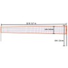 Adjustable Outdoor Volleyball Net System with Steel Poles, Ball, Pump,