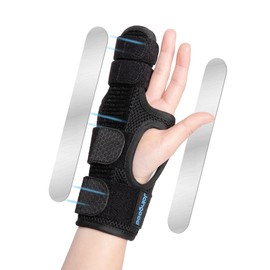 joingood Pinky Finger Splint - Boxer Fracture Splint for Men & Women, Adjustable Finger Brace with Removable Aluminum Supports for Arthritis Fracture Broken Mallet Dislocated Trigger Finger, Right,M