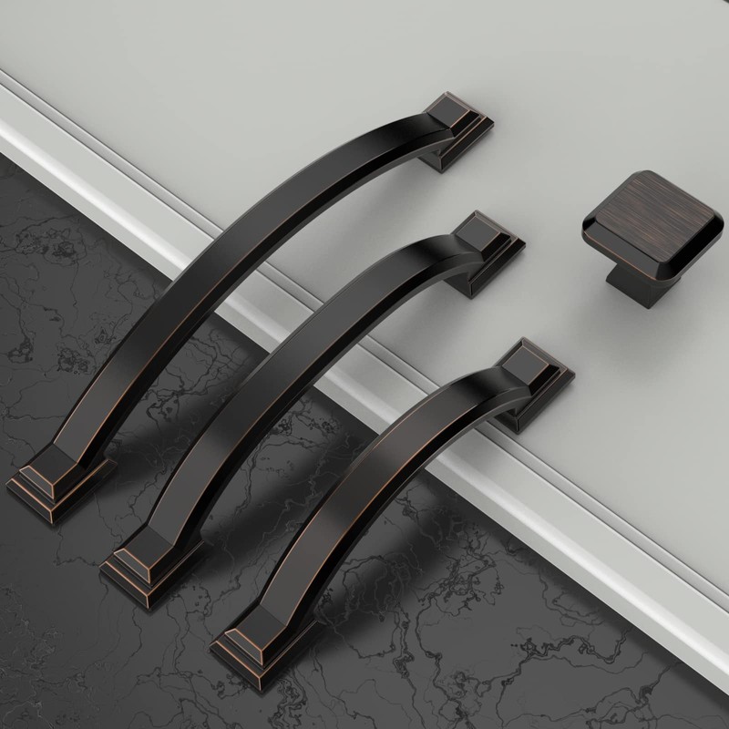Amerdeco 6 Pack Oil Rubbed Bronze Cabinet Pulls 3 Inch(76mm)