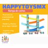 HAPPYTOYSMX Rampa de Coches Juguete, Didactico, Infantil, Madera, Rampas de
