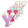 Ckysee - 6 parches de letras universitarias de colores mixtos,