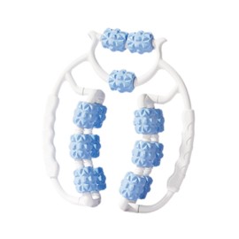 Perfeclan Bein Massagegeroller Rollschaum Roller 15 -Punkt -Muskelmassagegeräte Handheld -Massage -Werkzeug für Sports Fitnessstudio Oberschenkelkalb Beine Arm, Blau