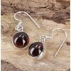 GURU SHOP Silver Earrings Indian Earrings Round Silver Earring Black,