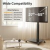 WKWKER Rolling TV Stand Mobile TV Stand for 27-65 inch