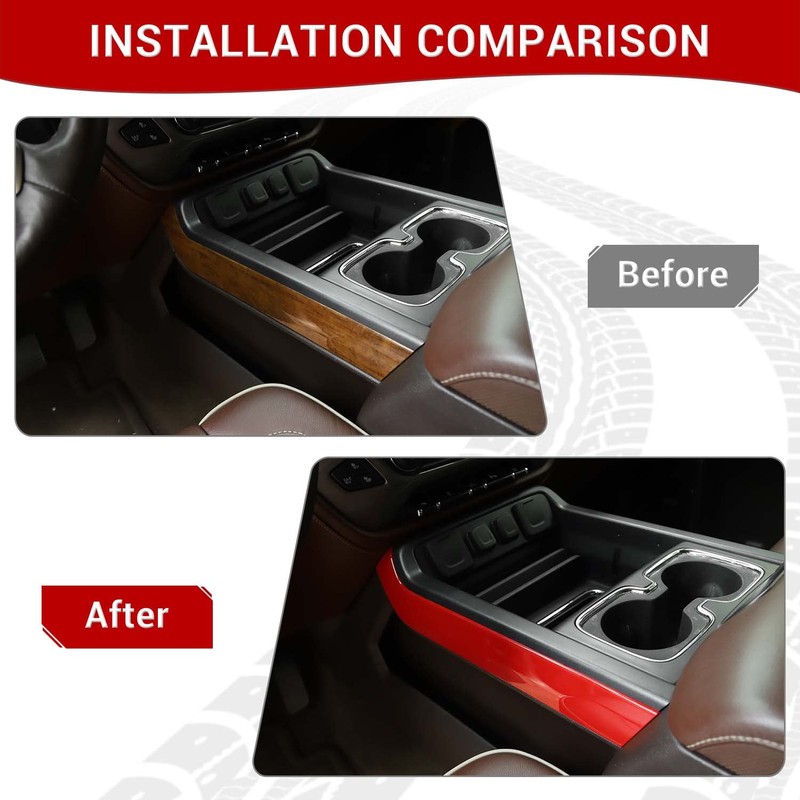 PDKLIN for Silverado Center Console Gear Shift Side Panel Trim