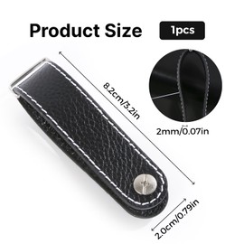 Premium Leather Key Organizer,Black with Black Stitching and Secure Black Mechanism, Silent Pocket, Friendly Key Holder, Includes D-Ring for Car Keys, Flexible Locking System, Holds 2-7 Keys