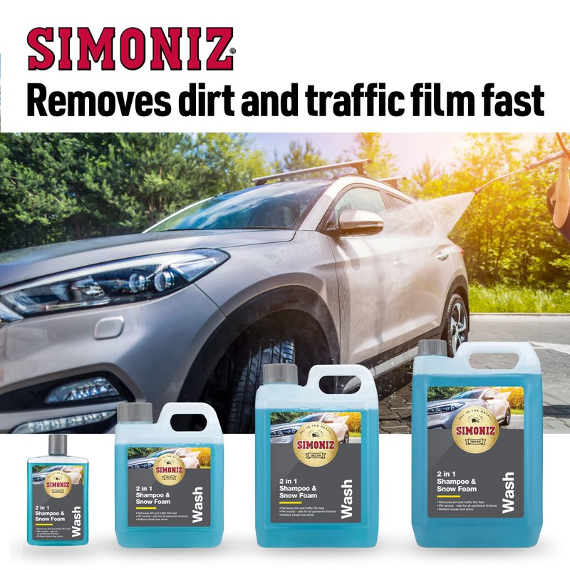 SIMONIZ SAPP0170A 2 in 1 Shampoo and Snow Foam, Blue