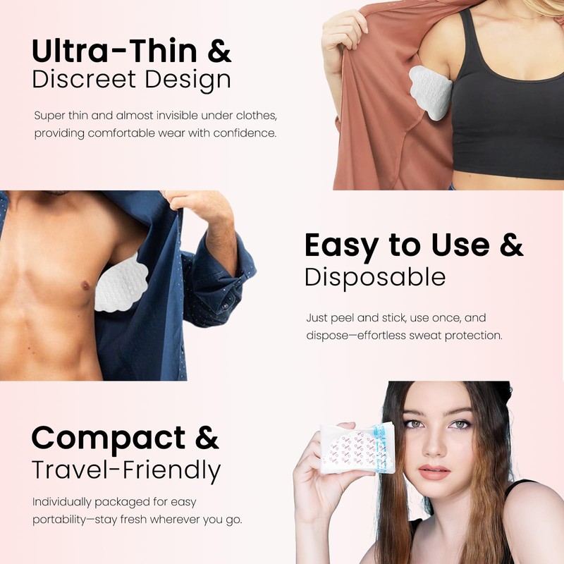 Ruitena Armpit Sweat Pads for Women & Men, Absorb Underarm