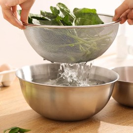 YSAMAX 25 cm Food Grade Stainless Steel Multipurpose Mesh Sieve Basket Topli Juice Galni Strainer Round Shape Liquid Mesh Filter