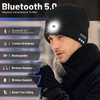 Keains Gorro unisex Bluetooth con luz, auriculares inalámbricos, regalos únicos